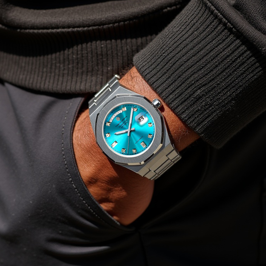 AUTOMATIC DAY-DATE - SILVER & TIFF BLUE