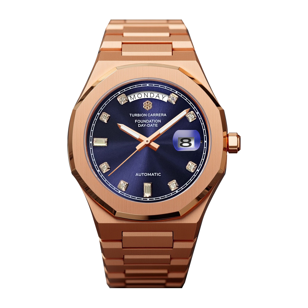 AUTOMATIC DAY-DATE - BLUE-PURPLE & ROSE GOLD
