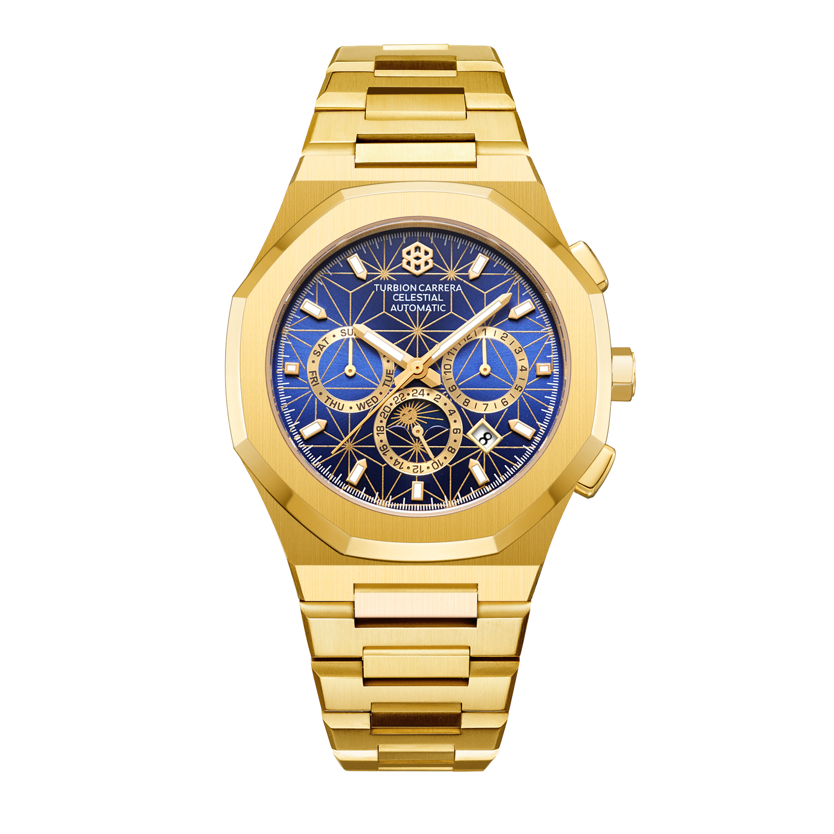 Celestial Automatic Calendar - Gold & Blue