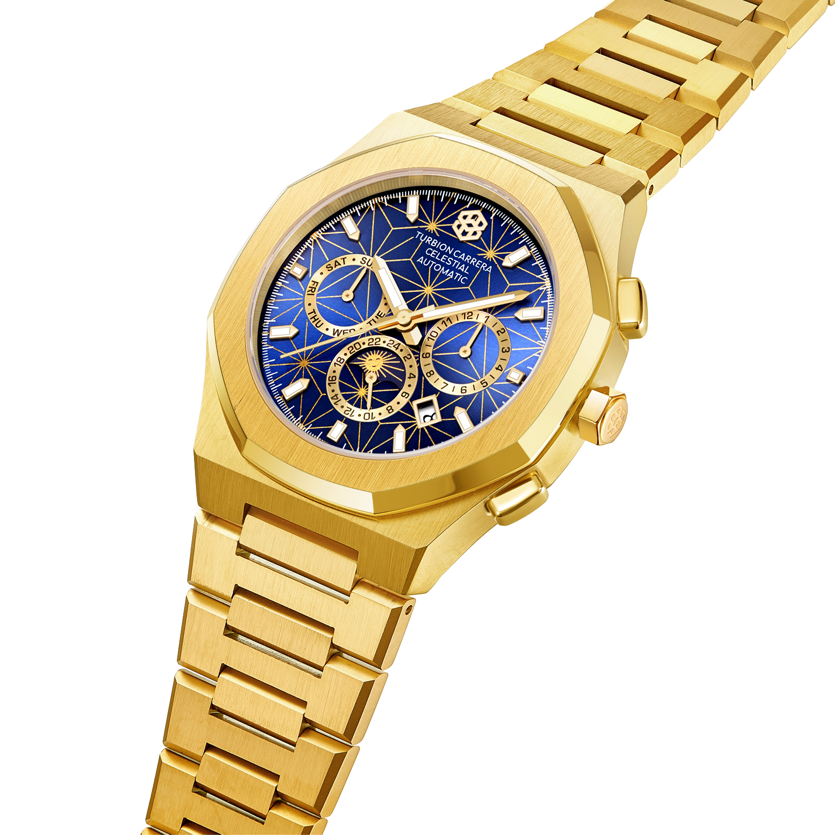 Celestial Automatic Calendar - Gold & Blue