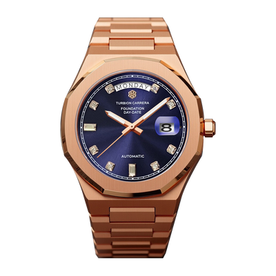 AUTOMATIC DAY-DATE - BLUE-PURPLE & ROSE GOLD