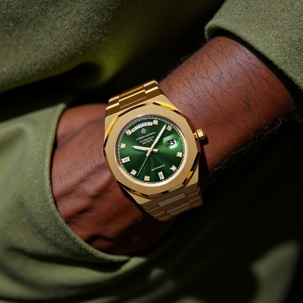 (PRE-ORDER) AUTOMATIC DAY-DATE - GREEN & GOLD